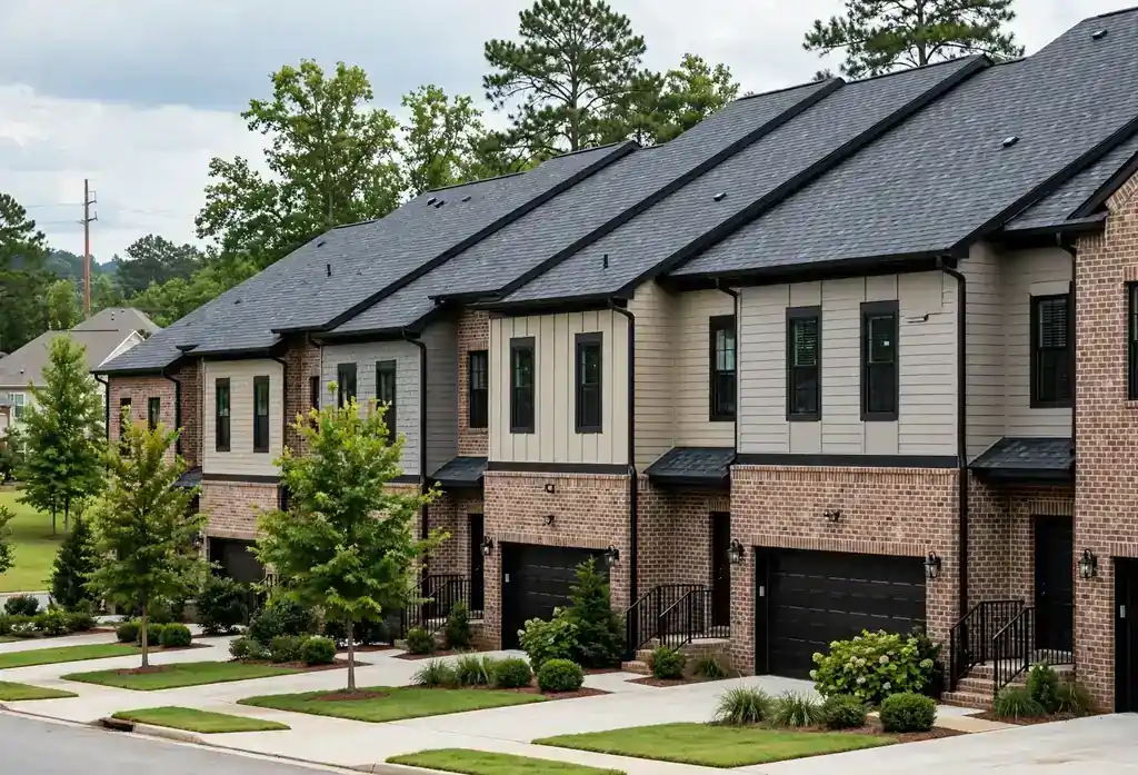Roofing and insurance paperwork for a storm damage claim